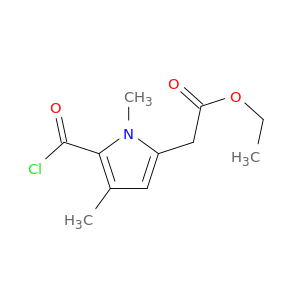 1H-Pyrrole-2-acetic acid, 5-(chlorocarbonyl)-1,4-dimethyl-, ethyl ester