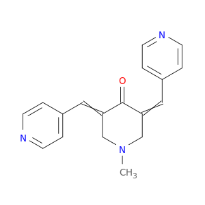 4-Piperidinone, 1-methyl-3,5-bis(4-pyridinylmethylene)-