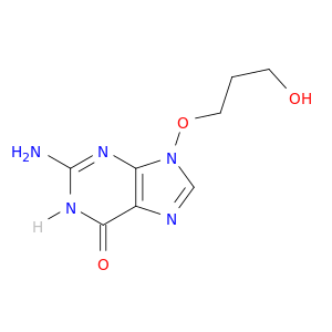 6H-Purin-6-one,2-amino-1,9-dihydro-9-(3-hydroxypropoxy)-