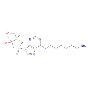 (2R,3S,5R)-5-(6-((6-Aminohexyl)amino)-9H-purin-9-yl)-2-(hydroxymethyl)tetrahydrofuran-3-ol