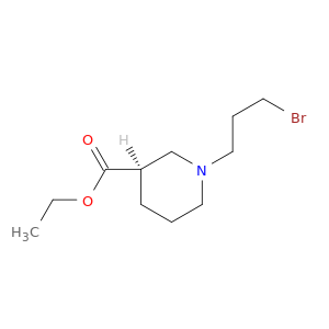3-Piperidinecarboxylic acid, 1-(3-bromopropyl)-, ethyl ester, (R)-
