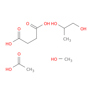 acetic acid; methanol; propane-1,2-diol; succinic acid