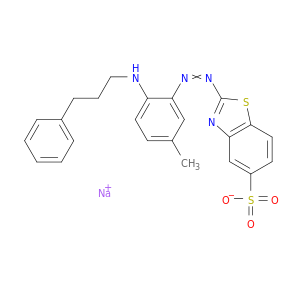 5-苯并噻唑磺酸,2-[2-[4-[乙基(苯基甲基)氨基]-2-甲基苯基]二亚苯基]-,钠盐(1：1)