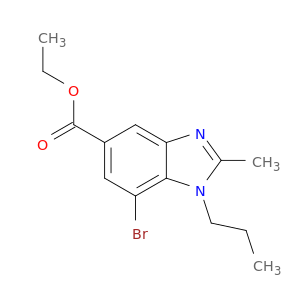 Ethyl 7-bromo-2-methyl-1-propyl-1,3-benzodiazole-5-carboxylate
