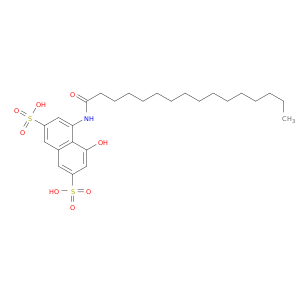 2,7-Naphthalenedisulfonicacid, 4-hydroxy-5-[(1-oxohexadecyl)amino]-