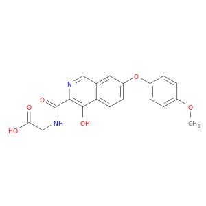 Glycine, N-[[4-hydroxy-7-(4-methoxyphenoxy)-3-isoquinolinyl]carbonyl]-