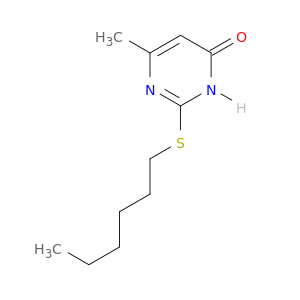 4(1H)-Pyrimidinone, 2-(hexylthio)-6-methyl-