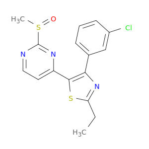 Pyrimidine, 4-[4-(3-chlorophenyl)-2-ethyl-5-thiazolyl]-2-(methylsulfinyl)-