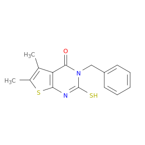 Thieno[2,3-d]pyrimidin-4(1H)-one,2,3-dihydro-5,6-dimethyl-3-(phenylmethyl)-2-thioxo-
