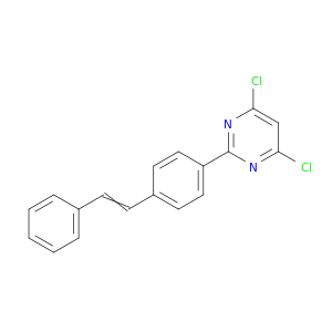 Pyrimidine, 4,6-dichloro-2-[4-(2-phenylethenyl)phenyl]-