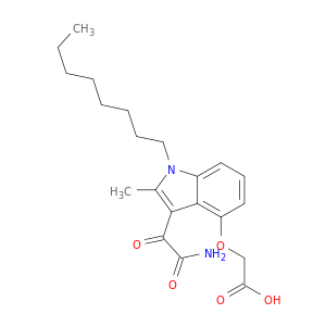 Acetic acid, [[3-(aminooxoacetyl)-2-methyl-1-octyl-1H-indol-4-yl]oxy]-