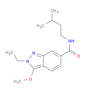 2H-Indazole-6-carboxamide, 2-ethyl-3-methoxy-N-(3-methylbutyl)-