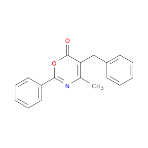 6H-1,3-Oxazin-6-one, 4-methyl-2-phenyl-5-(phenylmethyl)-