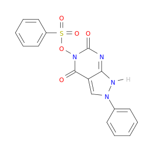 Benzenesulfonic acid,1,2,4,6-tetrahydro-4,6-dioxo-2-phenyl-5H-pyrazolo[3,4-d]pyrimidin-5-yl ester