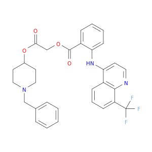 N-BENZYL-PIPERIDIN-4-YL N-(8-TRIFLUOROMETHYL-4-QUINOLYL)ANTHRANILOYLOXYACETATE