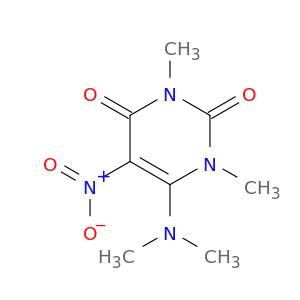 2,4(1H,3H)-Pyrimidinedione, 6-(dimethylamino)-1,3-dimethyl-5-nitro-