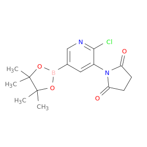 N-[2-Chloro-5-(tetramethyl-1,3,2-dioxaborolan-2-yl)pyridin-3-yl] succinimide