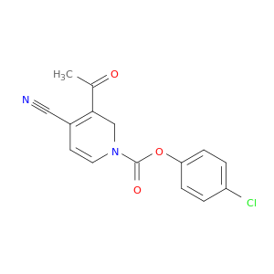 1(2H)-Pyridinecarboxylic acid, 3-acetyl-4-cyano-, 4-chlorophenyl ester