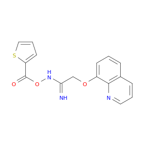 Ethanimidamide, 2-(8-quinolinyloxy)-N-[(2-thienylcarbonyl)oxy]-