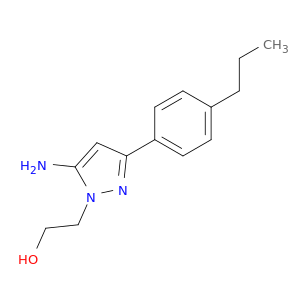2-[5-Amino-3-(4-propylphenyl)-1H-pyrazol-1-yl]ethan-1-ol