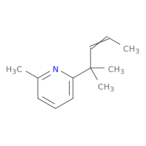 Pyridine, 2-(1,1-dimethylbutenyl)-6-methyl-