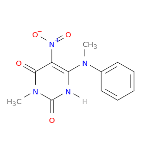 2,4(1H,3H)-Pyrimidinedione, 3-methyl-6-(methylphenylamino)-5-nitro-