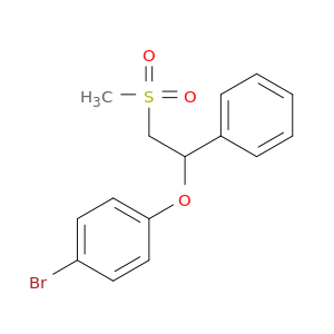 Benzene, 1-bromo-4-[2-(methylsulfonyl)-1-phenylethoxy]-