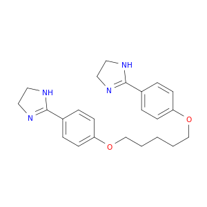 2-[4-[5-[4-(4,5-dihydro-1H-imidazol-2-yl)phenoxy]pentoxy]phenyl]-4,5-dihydro-1H-imidazole