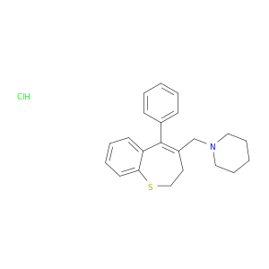 1-[(5-phenyl-2,3-dihydro-1-benzothiepin-4-yl)methyl]piperidine hydrochloride(1:1)