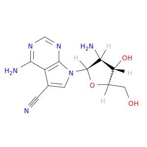 7H-Pyrrolo[2,3-d]pyrimidine-5-carbonitrile,4-amino-7-(2-amino-2-deoxy-b-D-arabinofuranosyl)-