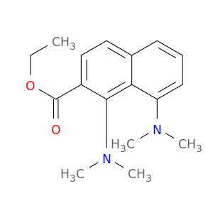 2-Naphthalenecarboxylic acid, 1,8-bis(dimethylamino)-, ethyl ester