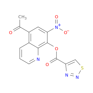 1,2,3-Thiadiazole-4-carboxylic acid, 5-acetyl-7-nitro-8-quinolinyl ester