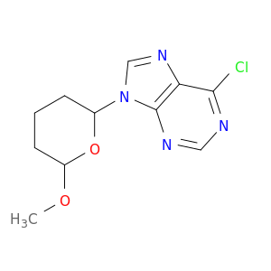 9H-Purine,6-chloro-9-(tetrahydro-6-methoxy-2H-pyran-2-yl)-
