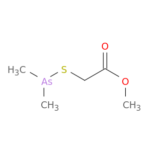 Acetic acid, [(dimethylarsino)thio]-, methyl ester