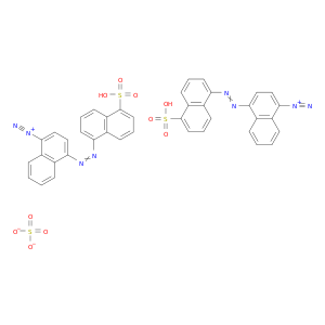 1-萘二氮,4-[2-(5-磺酰-1-萘基)二亚苯基]-,硫酸盐(2：1)