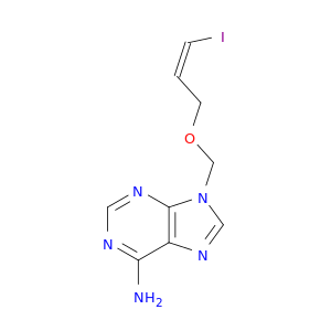6-AMINO-9-(((-3-IODO-2-ALLYL)OXY)METHYL)PURINE