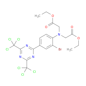 Glycine,N-[4-[4,6-bis(trichloromethyl)-1,3,5-triazin-2-yl]-2-bromophenyl]-N-(2-ethoxy-2-oxoethyl)-,ethyl ester