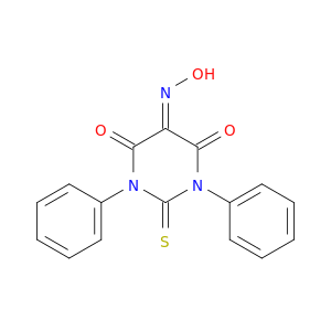 4,5,6(1H)-Pyrimidinetrione, dihydro-1,3-diphenyl-2-thioxo-, 5-oxime