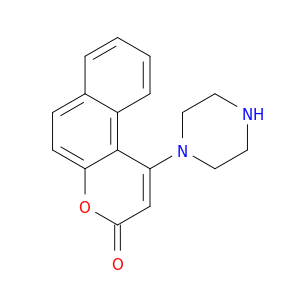 3H-Naphtho[2,1-b]pyran-3-one, 1-(1-piperazinyl)-
