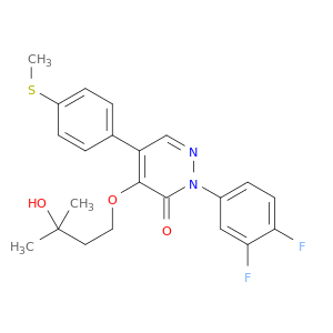 3(2H)-PYRIDAZINONE, 2-(3,4-DIFLUOROPHENYL)-4-(3-HYDROXY-3-METHYLBUTOXY)-5-[4-(METHYLTHIO)PHENYL]-