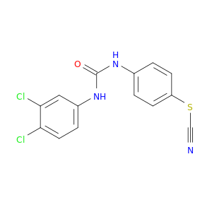 Thiocyanic acid, esterwith 3,4-(or 4')-dichloro-4'(or 4)-mercaptocarbanilide (8CI)