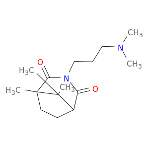3-[3-(DIMETHYLAMINO)PROPYL]-1,8,8-TRIMETHYL-3-AZABICYCLO[3.2.1]OCTANE-2,4-DIONE