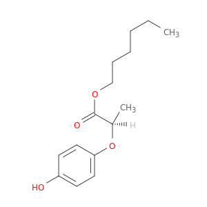 Propanoic acid, 2-(4-hydroxyphenoxy)-, hexyl ester, (R)-