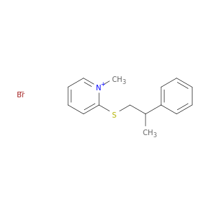 Pyridinium, 1-methyl-2-[(2-phenylpropyl)thio]-, bromide