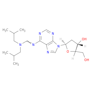 Adenosine, N-[[bis(2-methylpropyl)amino]methylene]-2'-deoxy-