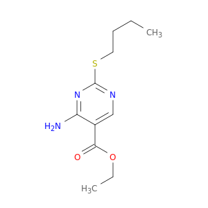 5-Pyrimidinecarboxylic acid, 4-amino-2-(butylthio)-, ethyl ester
