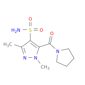 Pyrrolidine, 1-[[4-(aminosulfonyl)-1,3-dimethyl-1H-pyrazol-5-yl]carbonyl]-