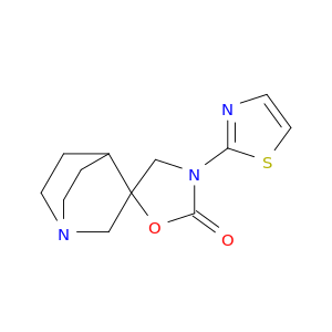 Spiro[1-azabicyclo[2.2.2]octane-3,5'-oxazolidin]-2'-one, 3'-(2-thiazolyl)-