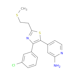 4-[4-(3-CHLOROPHENYL)-2-[2-(METHYLTHIO)ETHYL]-1,3-THIAZOL-5-YL]-2-PYRIDYLAMINE