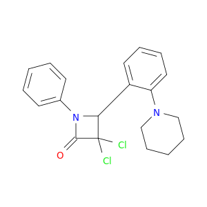 2-Azetidinone, 3,3-dichloro-1-phenyl-4-[2-(1-piperidinyl)phenyl]-
